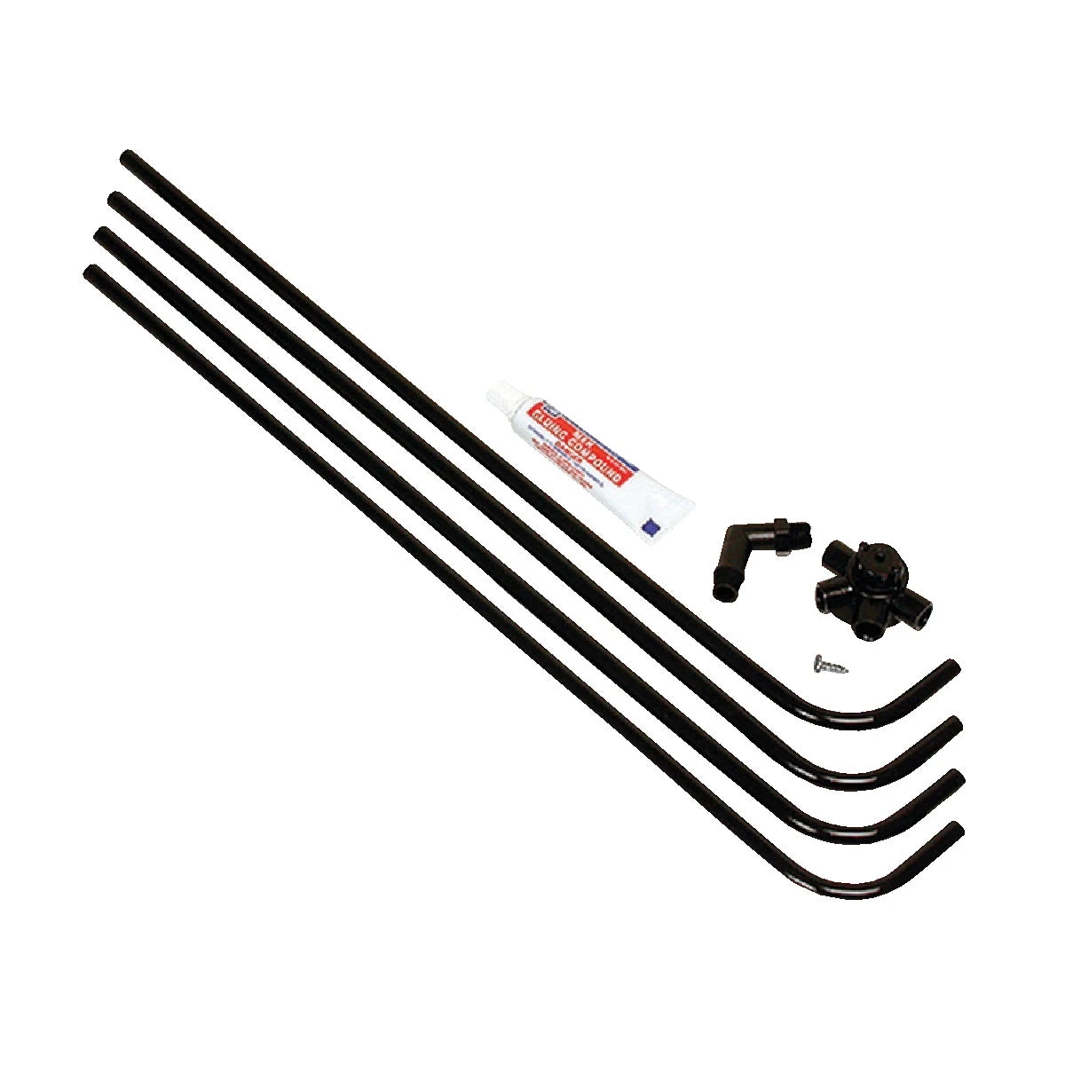 Dial 4 Way Side Black Plastic Evaporative Cooler Water Hook-Up Kit