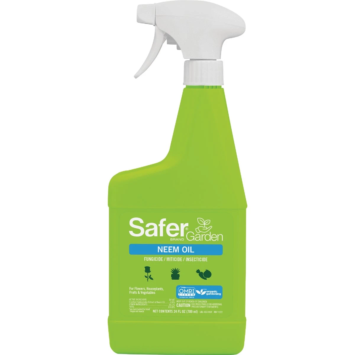 Safer Garden 24 Oz. Ready To Use 3-in-1 Neem Oil Trigger Spray - Organic Insecticide