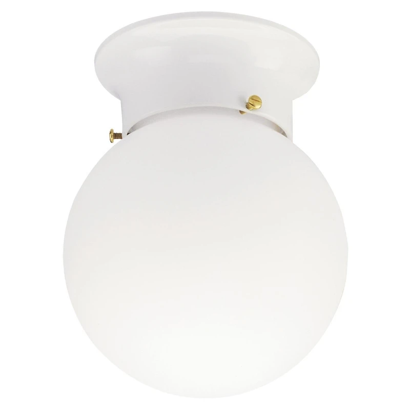 7.25 In. H X 6 In. W X 6 In. L White Ceiling Fixture