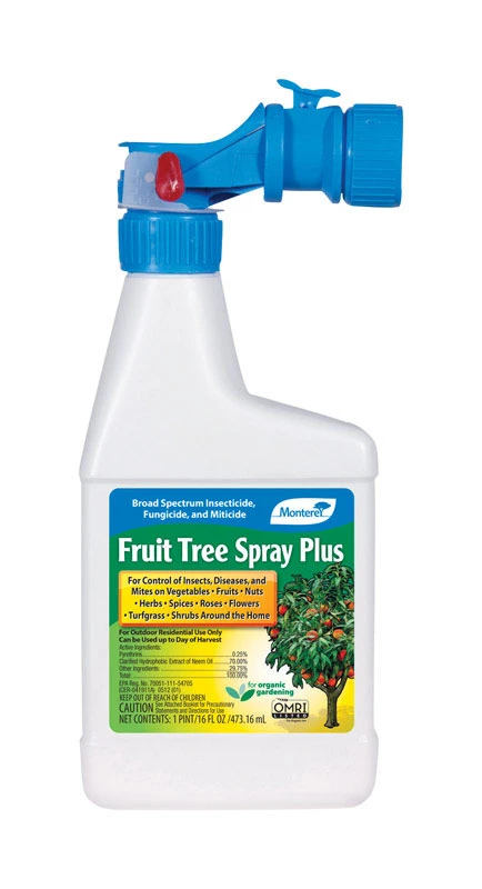 Fruit Tree Spray Plus Organic Insect Killer & Fungus Control Liquid Concentrate 16 Oz