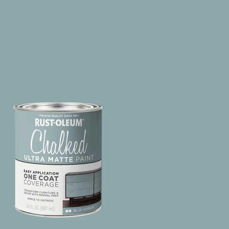 Chalked Ultra Matte Blue Harbor Water-based Acrylic Chalk Paint 30 Oz