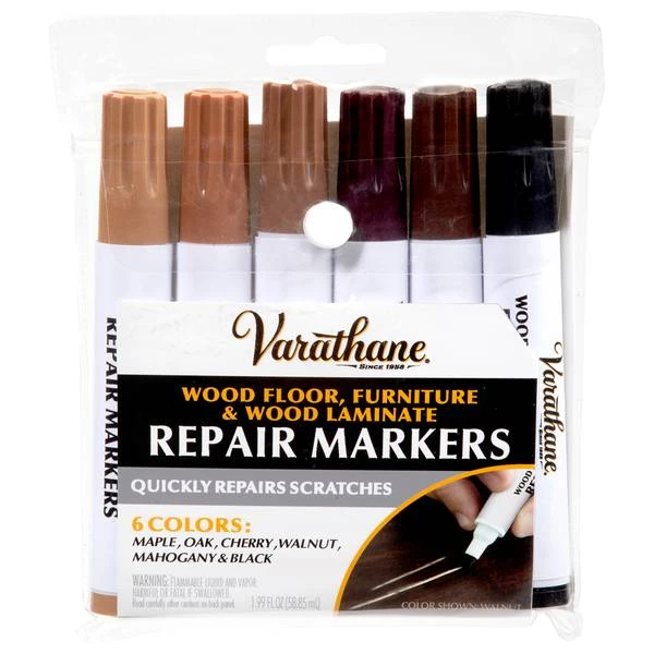 Stain Markers Wood Repair, 6-Pk.