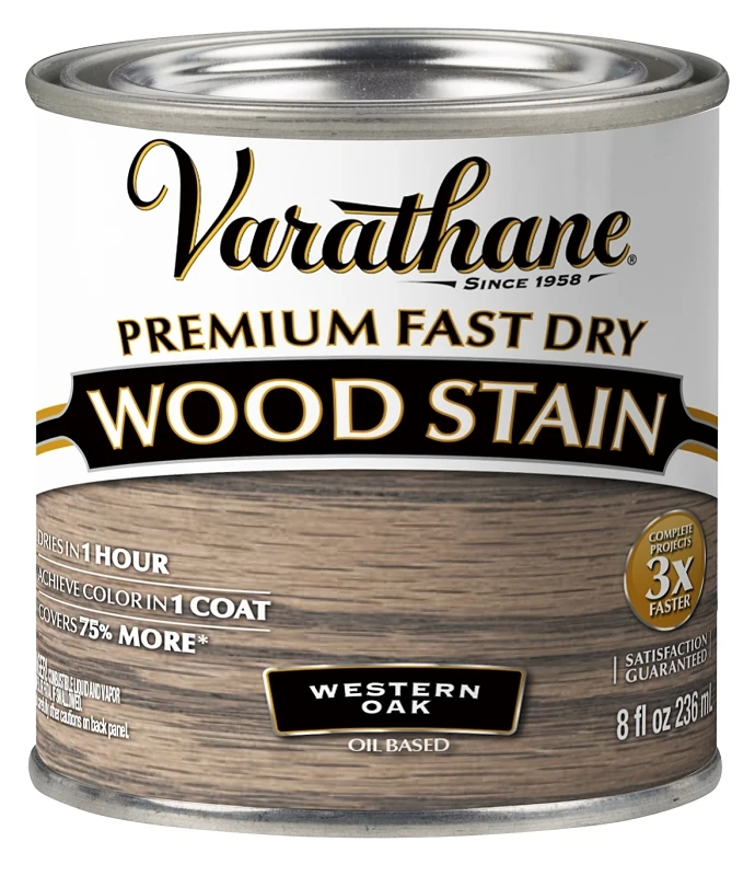 Fast Dry Oil-based Wood Stain, Western Oak, 0.5 Pint