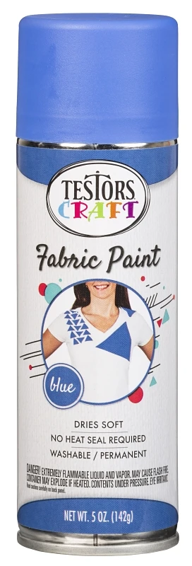 Craft Fabric Spray Paint Blue 5 Ounce Aerosol Can