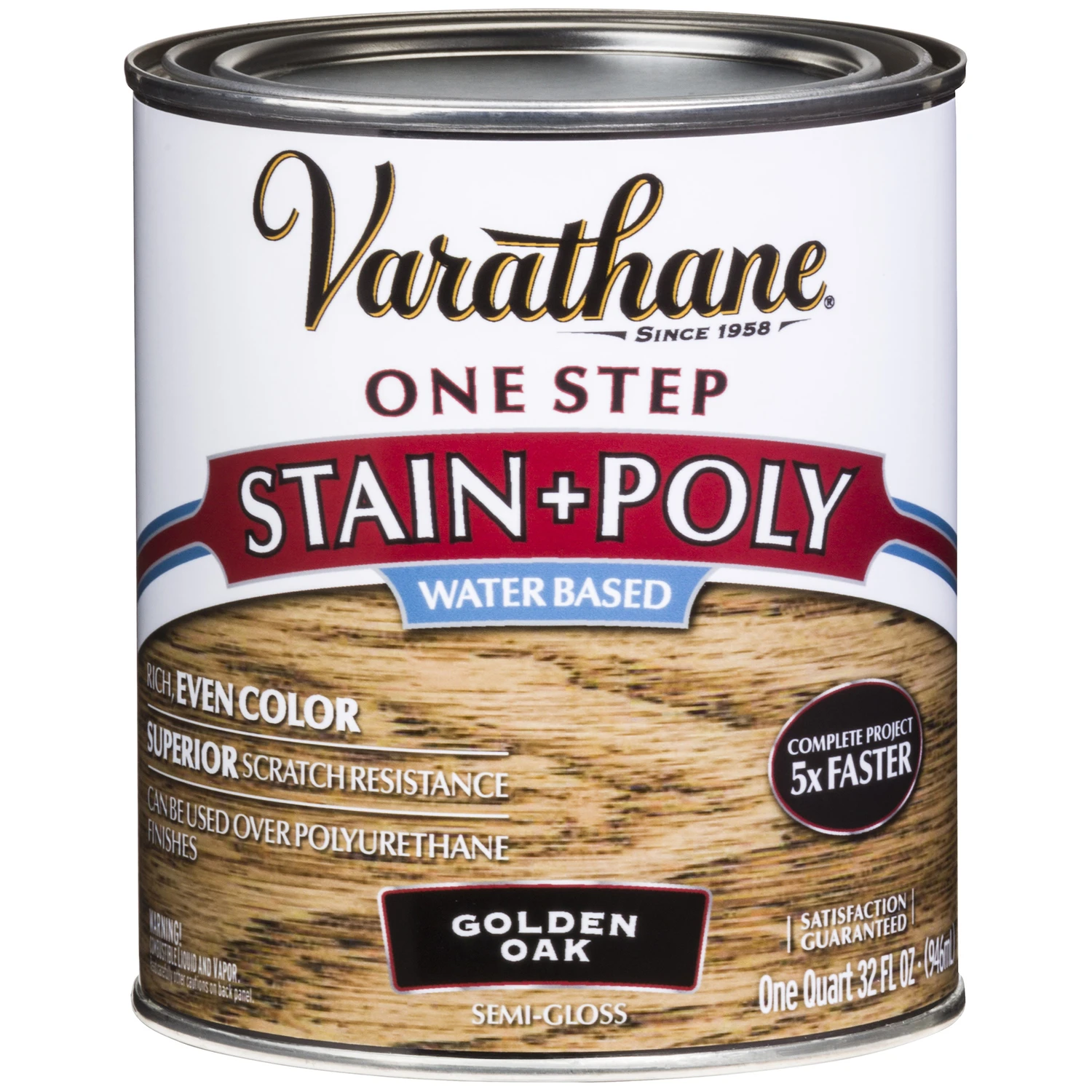 Semi-gloss Golden Oak Water-based Acrylic Modified Urethane Stain/poly 1 Quart
