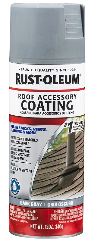 Roof Accessory Coating Dark Gray 12 Ounce Spray Can