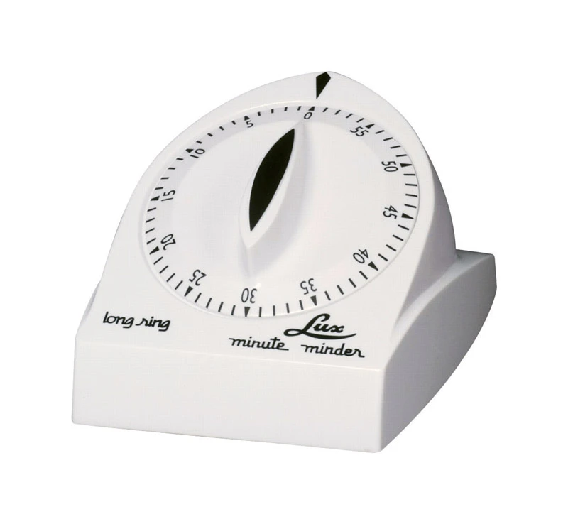 Minute Minder Long-Ring Cooking Timer in White Color