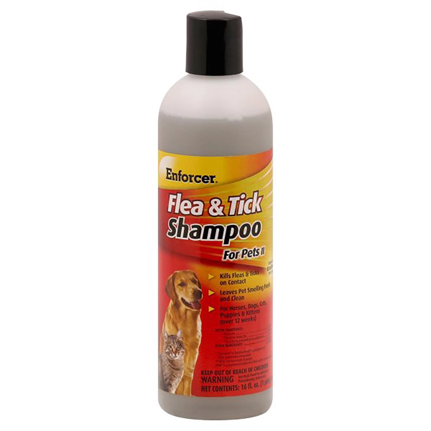 16 Oz. Flea & Tick Shampoo For Dogs And Cats - Natural Pyrethrin Formula