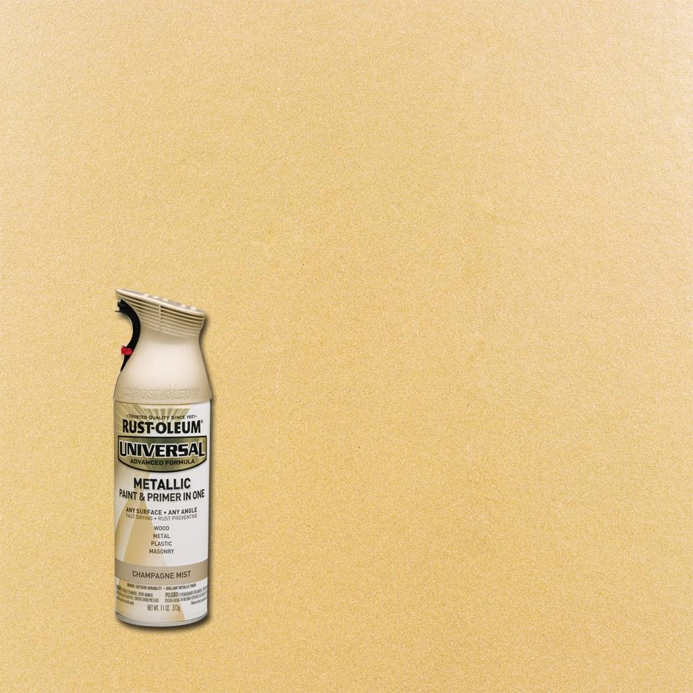 Universal Metallic Spray Paint & Primer, Champagne Mist, 11 Oz.