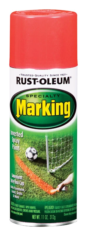 Specialty Fluorescent Red Marking Spray Paint, 11 Ounce Can