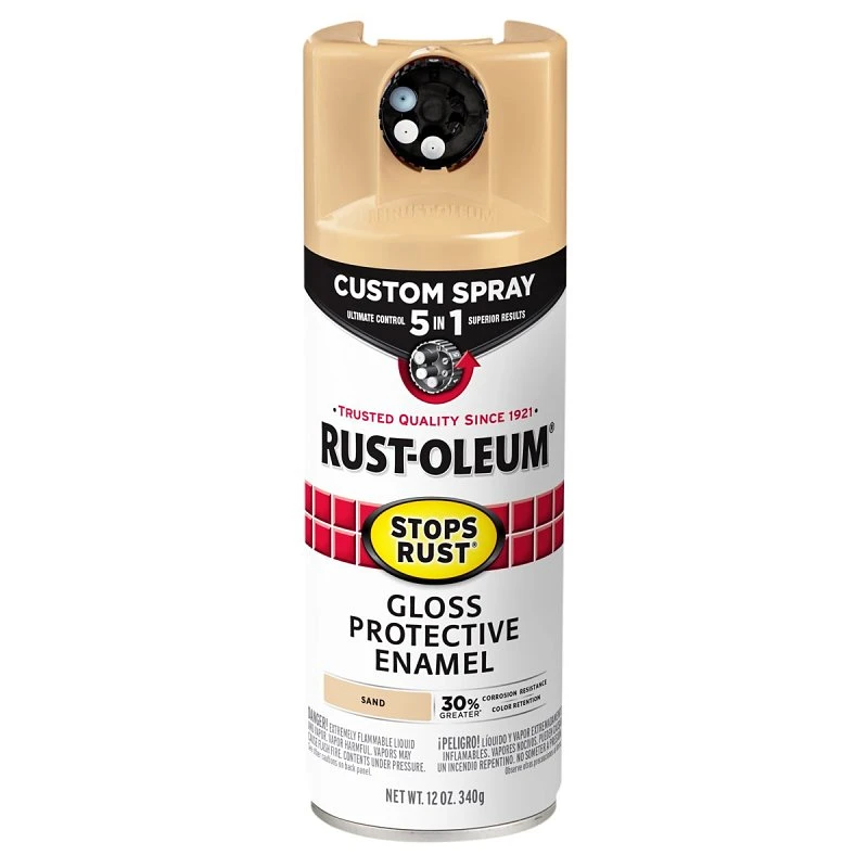 Stops Rust Custom Spray 5-in-1 Gloss Sand Spray Paint 12 Oz