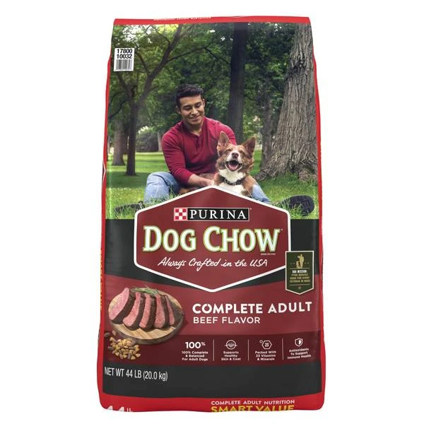 Dog Chow Complete Adult Dry Dog Food With Real Beef, 50 Lb Bag