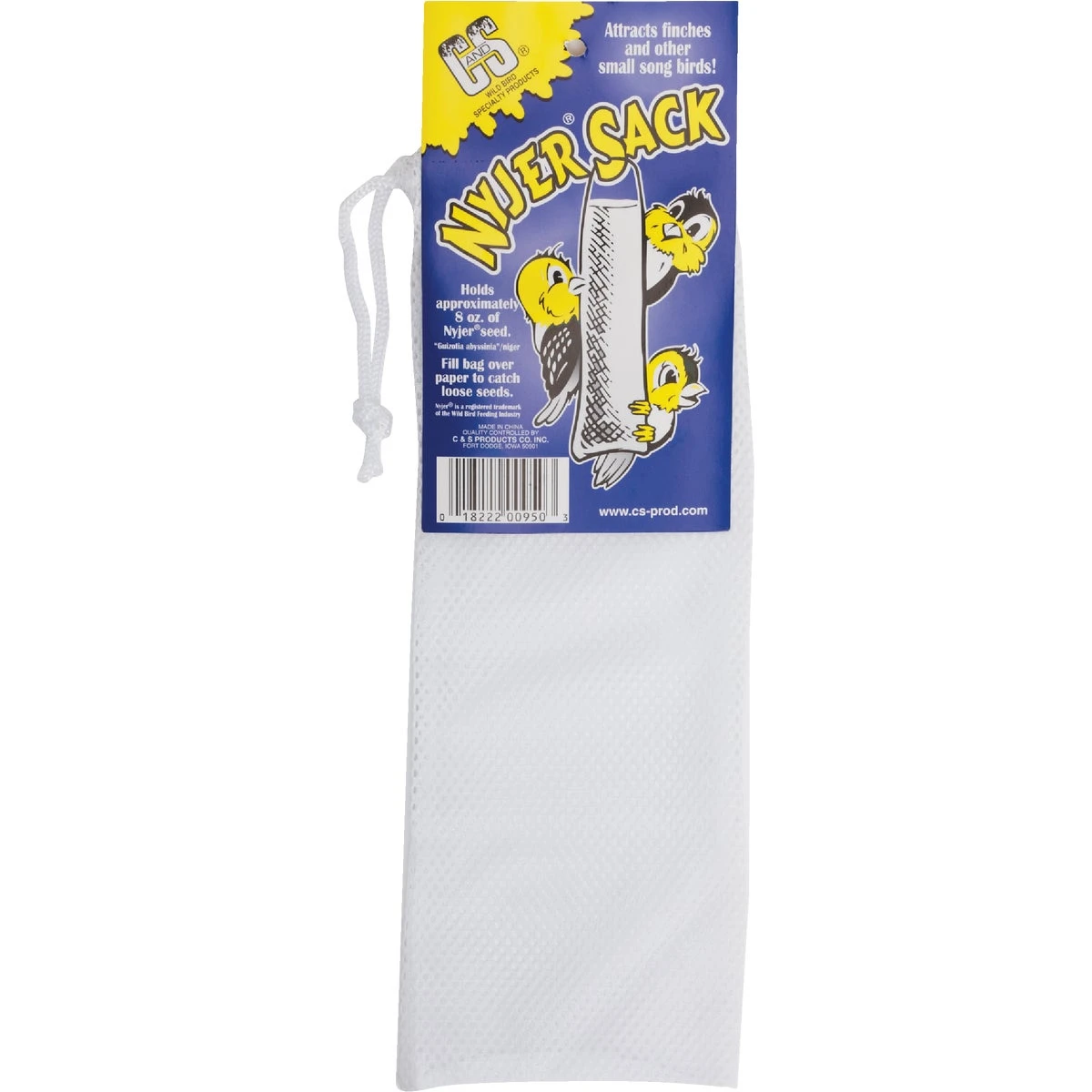 8 Oz. Nyjer Sack Bird Feeder For Finches And Small Songbirds