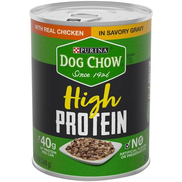 High Protein Chicken and Gravy Dog Food, 13 Ounce Can