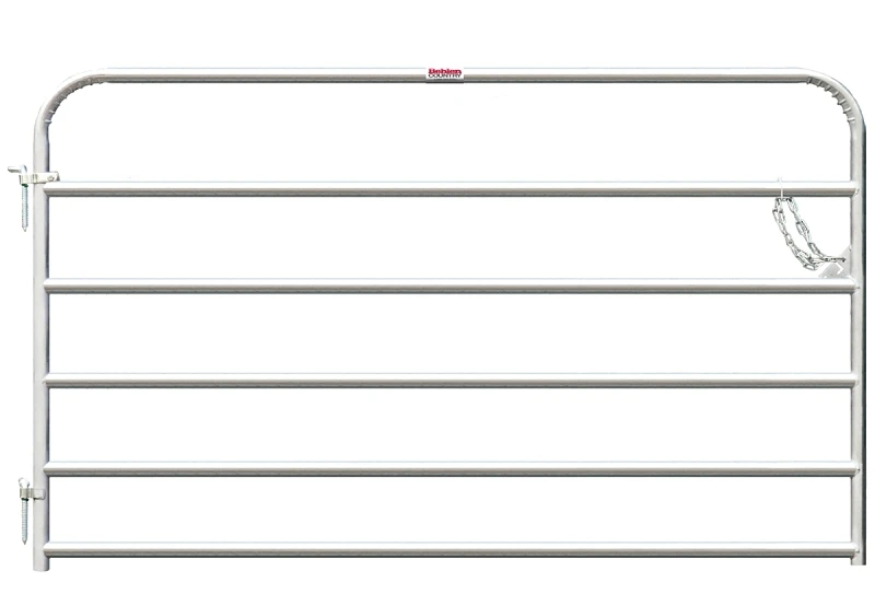 6' Galvanized Tube Gate, 6-rail, 1-5/8" With Mounting Hardware