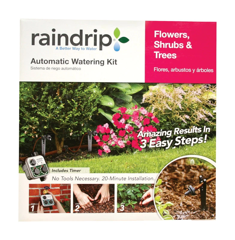 Drip Irrigation Tree And Shrub Kit With Timer And Accessories