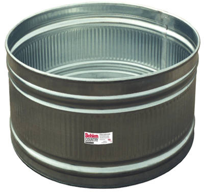 Galvanized Stock Tank, 85-gallon, 3-foot Round For Livestock Watering