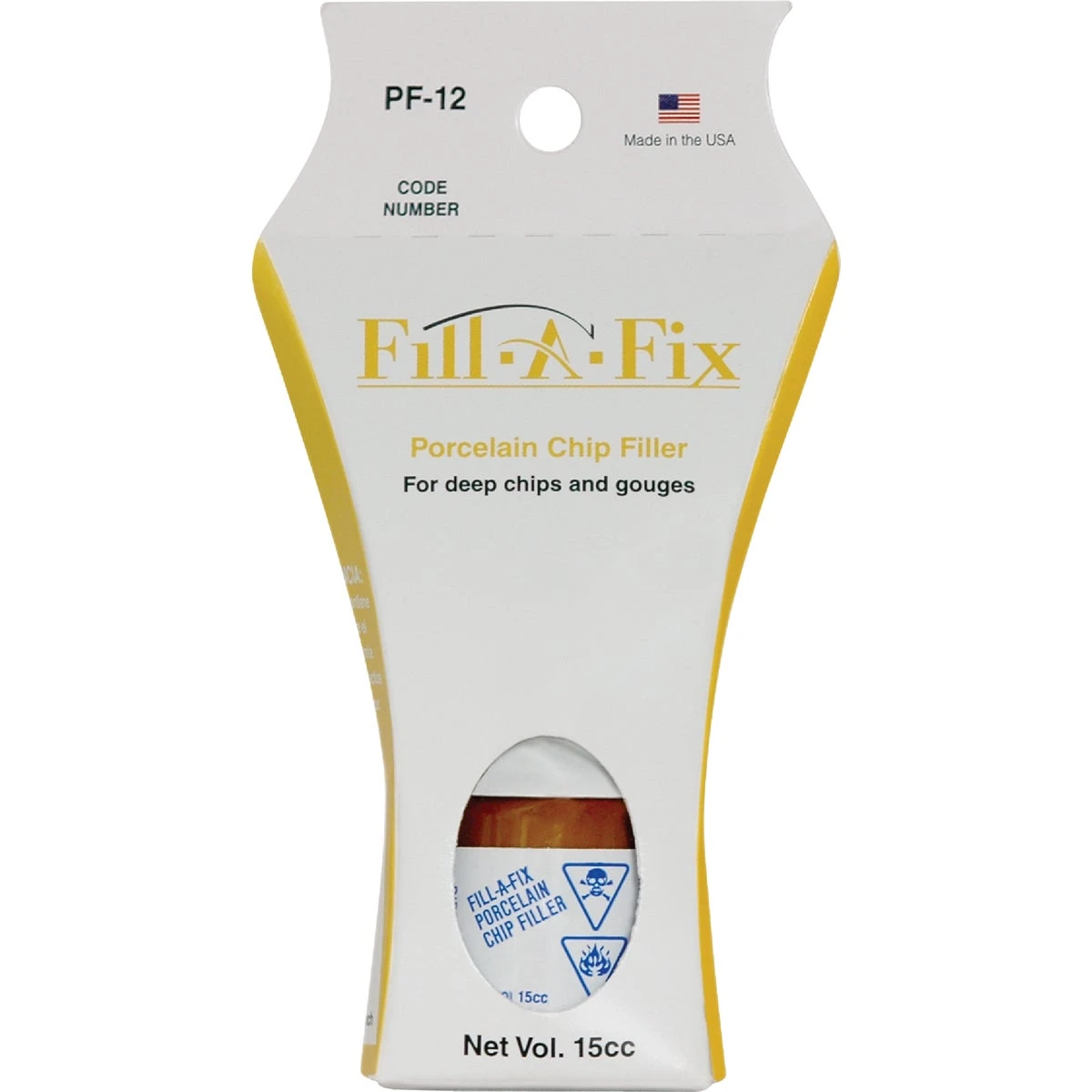 Fill-a-fix Porcelain Chip Repair Filler Kit Model Pf-12