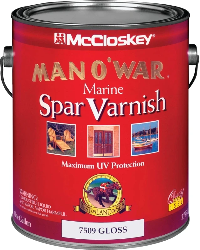 Mccloskey Man O'war Gloss Spar Marine Varnish, 1 Gallon For Interior & Exterior Use