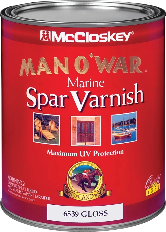 Gloss Low Voc Marine Spar Varnish, Quart - Interior & Exterior Use
