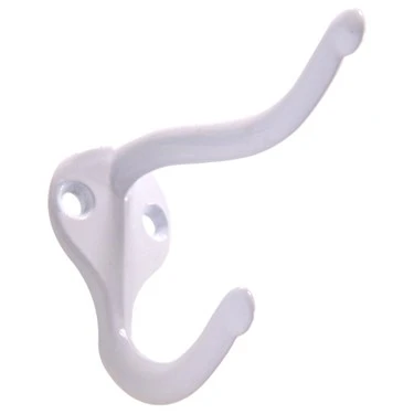 Coat And Hat Hook- White 2-Pack Hillman Hooks and Eyes 852274 008236931457