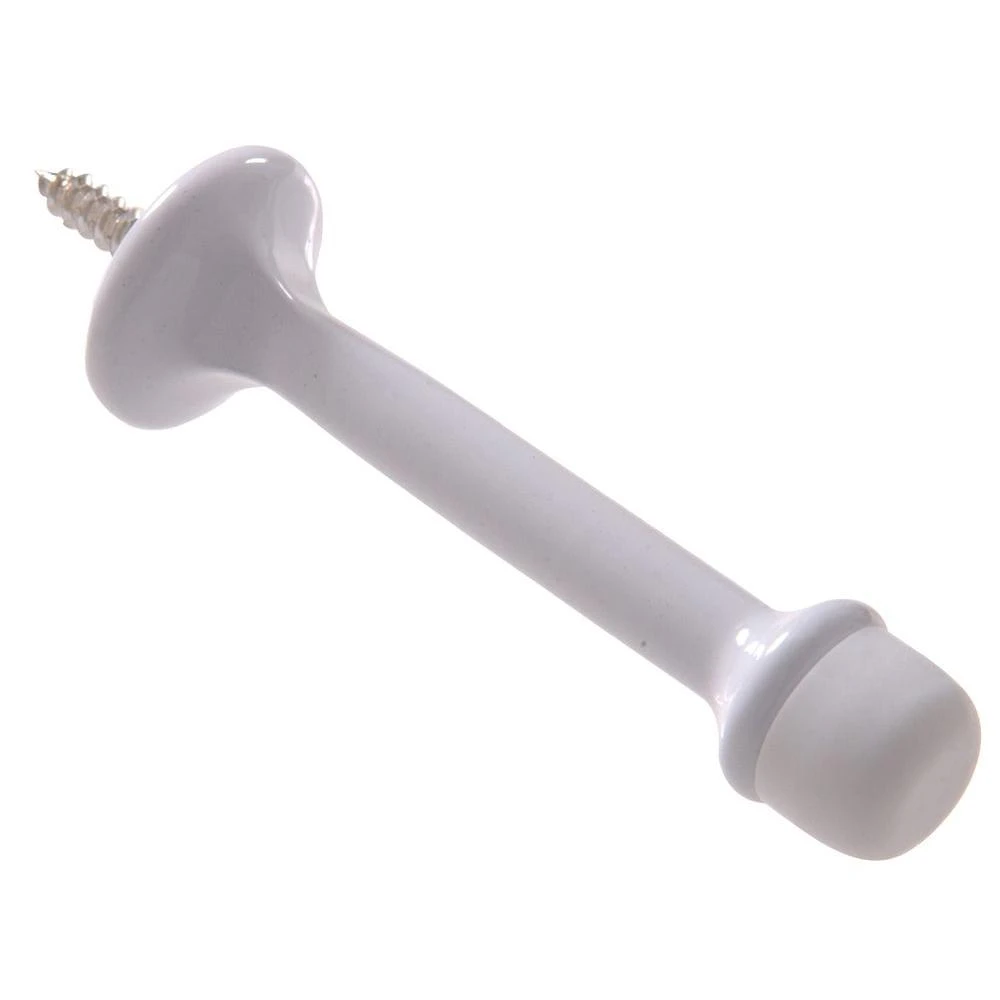 3 in. White Standard Rigid Door Stop (5-Pack)