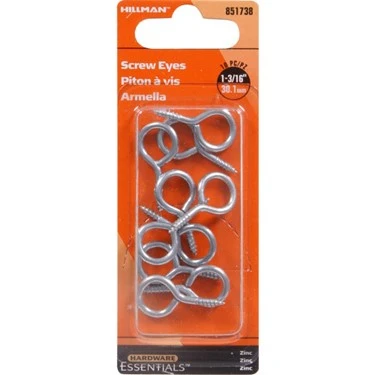 No. 12 X 1-3/16 Inch Zinc-plated Large Screw Eye