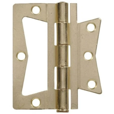 3" Non Mortise Hinge With Removable Pin, Brass Finish, Model 851272