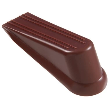 Wedge Door Stop - 1.25 Inch Brown Floor Door Stop Wedge