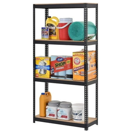 4-shelf Steel Shelving Unit, 12 X 30 X 60-inches, Heavy Duty, Easy Assembly
