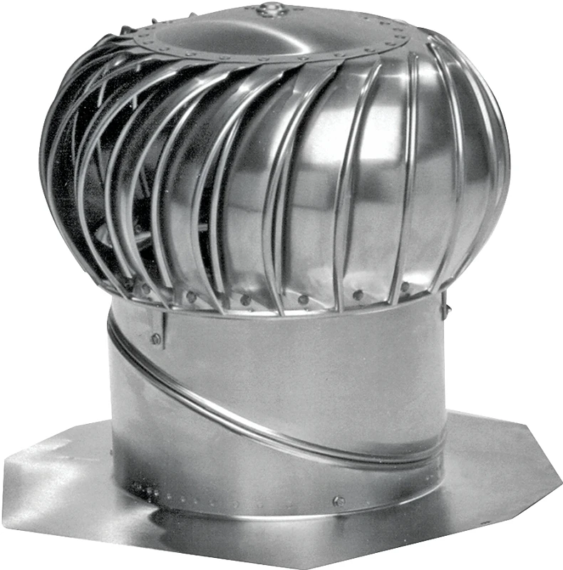 12-inch Galvanized Steel Turbine Ventilator With Base And Internal Brace