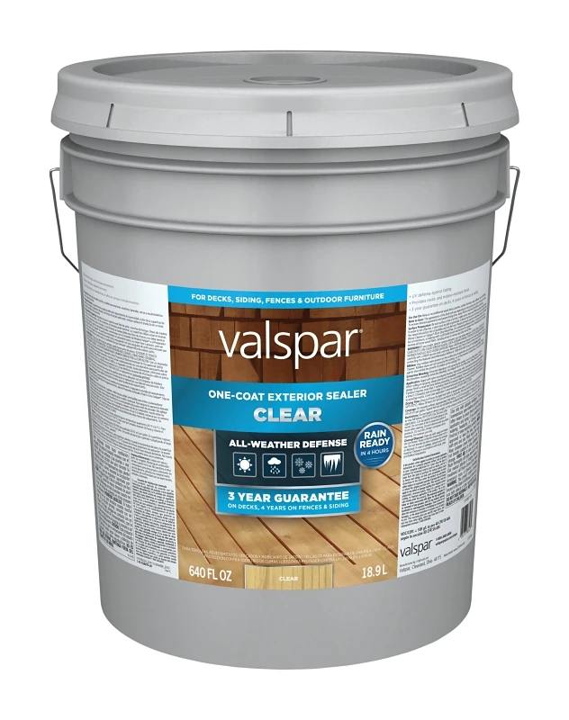 One-coat Clear Deck Stain, 5 Gallon Waterproofing Sealer