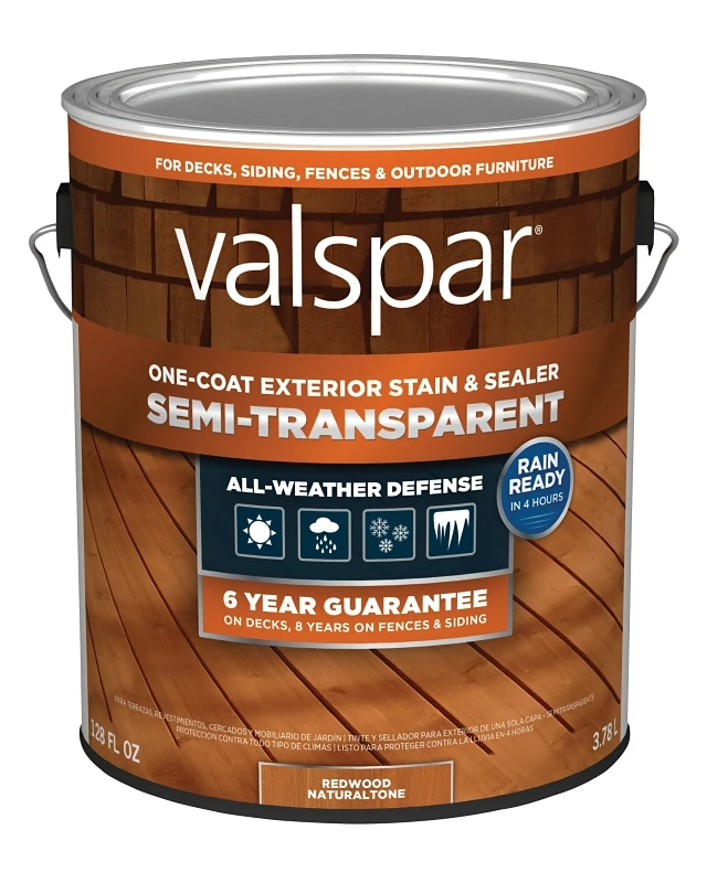 Semi-transparent Deck Stain And Sealer, Redwood Naturaltone, 1 Gallon