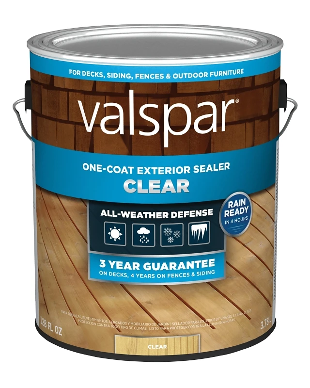 One-coat Clear Exterior Deck Stain, 1 Gallon - Waterproofing Solution