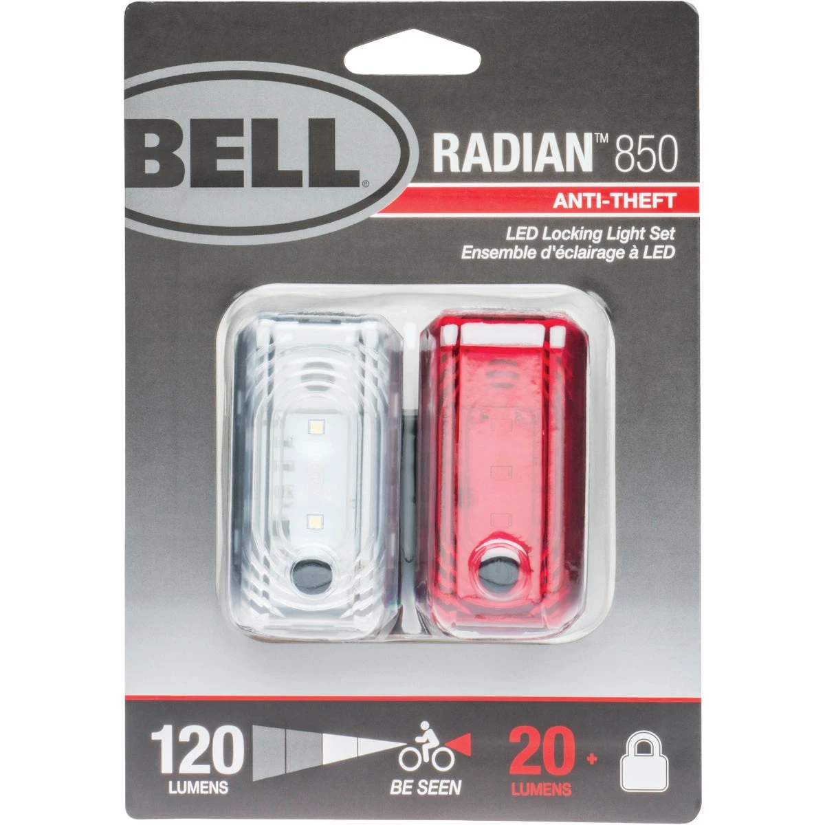 Radian 850 Led Bicycle Locking Light Set With Cob Technology