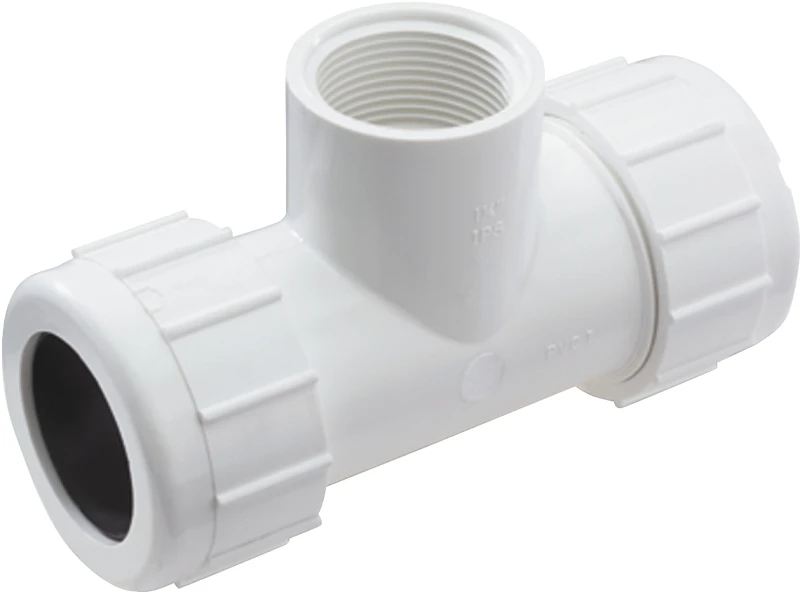 1-1/2 In. Fip Plastic Compression Pvc Tee - Model 162-107