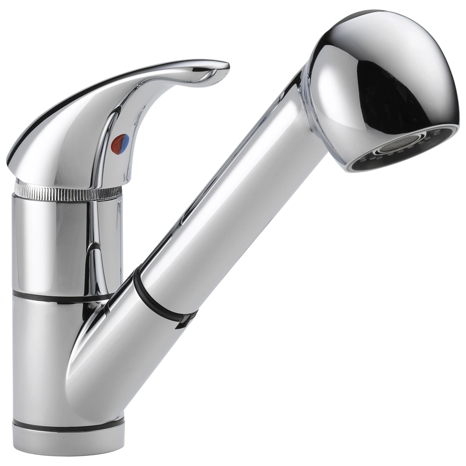 Single-Lever Kitchen Faucet with Pull-Out Spray in Chrome Finish