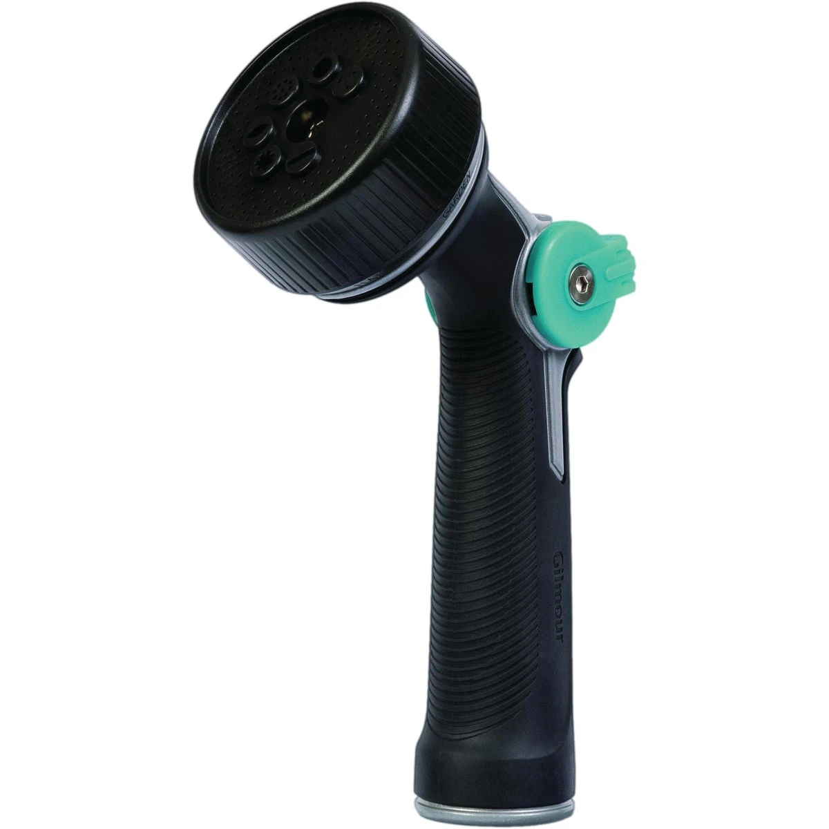 Metal 7-pattern Thumb Control Watering Nozzle, Black & Green, Model 813762-1001