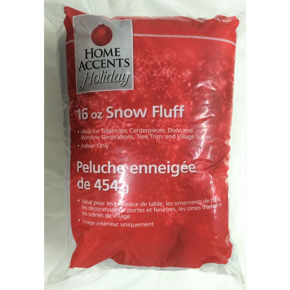 Snow Fluff Decorative Polyester, 16 Oz. For Holiday And Seasonal Decor