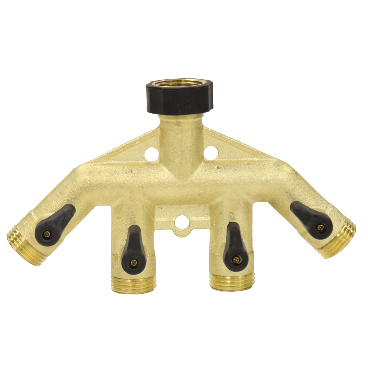 3/4 In. Brass Threaded Male 4-way Shut-off Valve - High Flow Performance