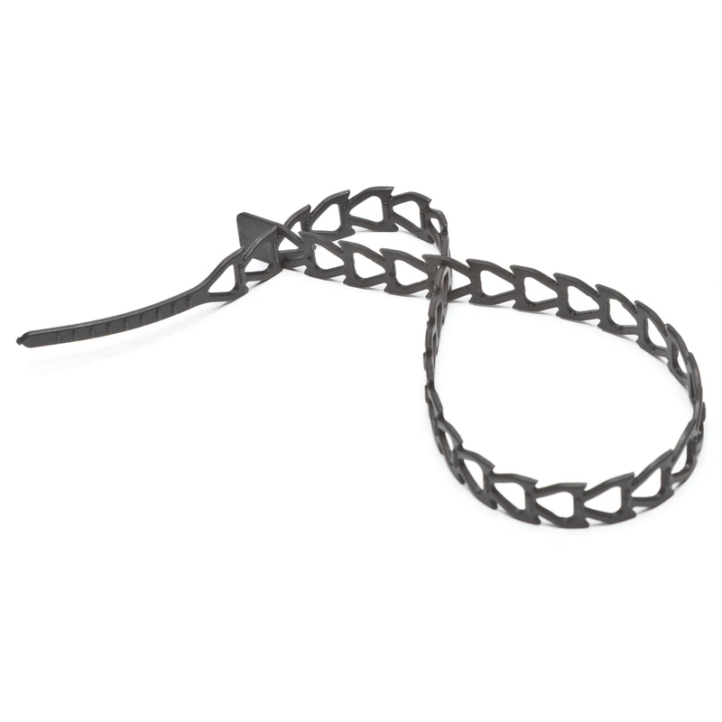 Flexible Strap, Black, 12-In., 24-Pk.