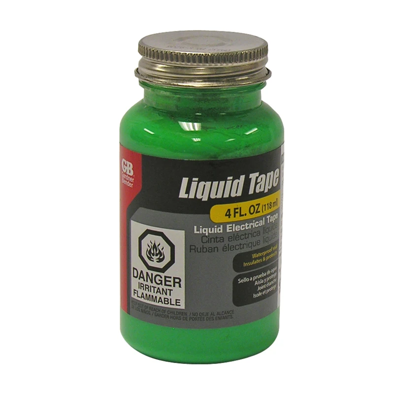 Liquid Electrical Tape, Waterproof, Green, 4-oz.