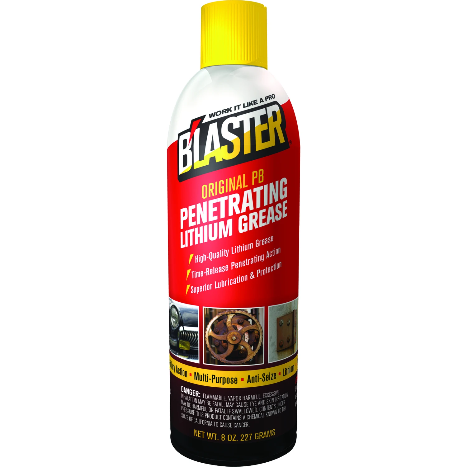 Blaster Original Pb Lithium Grease 8 Oz Can - Superior Rust Protection & Lubrication