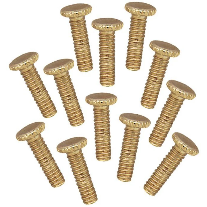 1/2 in. Polished-Brass Fitter Screws (Pack of 12)