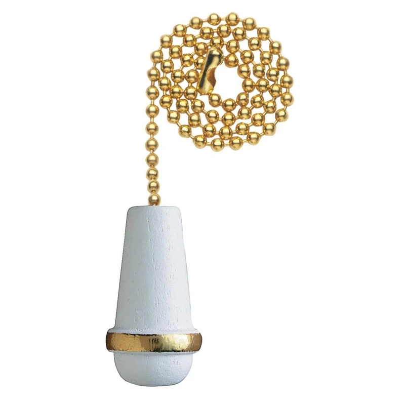 12" WHT Cone Pull Chain