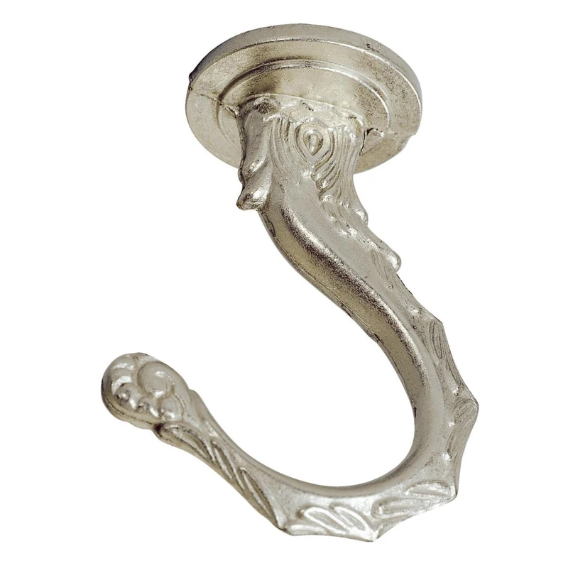 Large Swag Hook in Brushed Pewter Finish, 2.5 Inches