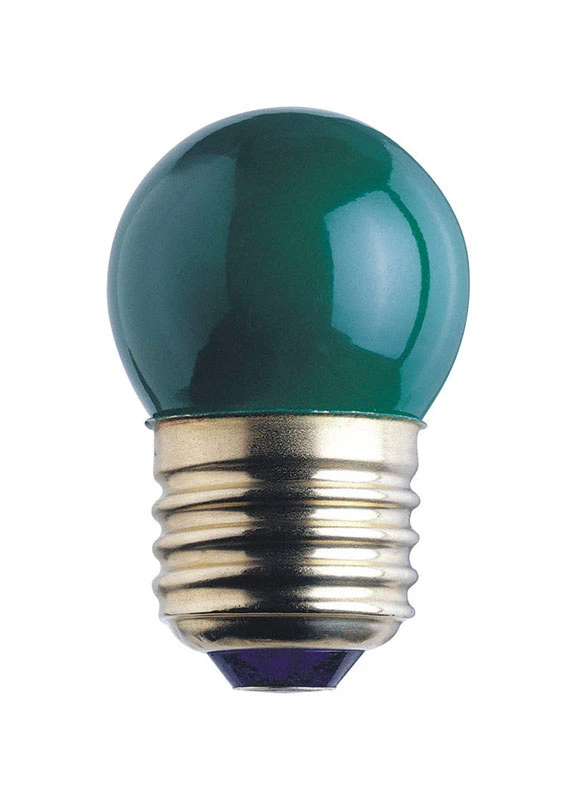 7.5w Green Indicator Light Bulb S11 E26 130v 2500 Hour Life 1 Pk