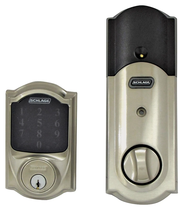 Connect Touchscreen Satin Nickel Electronic Deadbolt With Alarm Technology