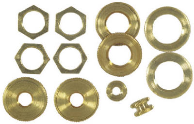 Westinghouse Brass 1/8 In. IP Lamp Fixture Lock Nut Assortment (12-Piece)