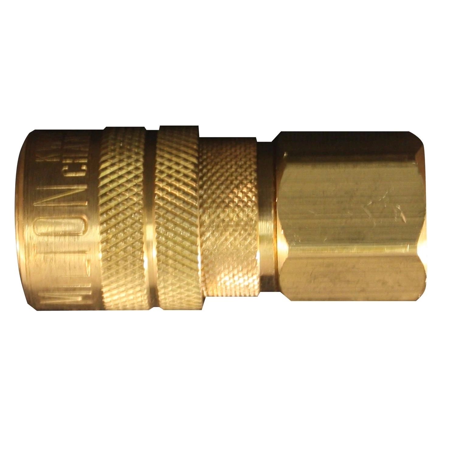 Brass Compressor Coupler M-Style Female 3/8 Inch National Pipe Thread